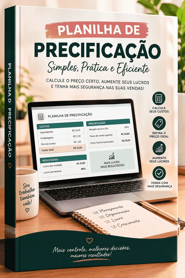 Capa da Planilha de Precificação