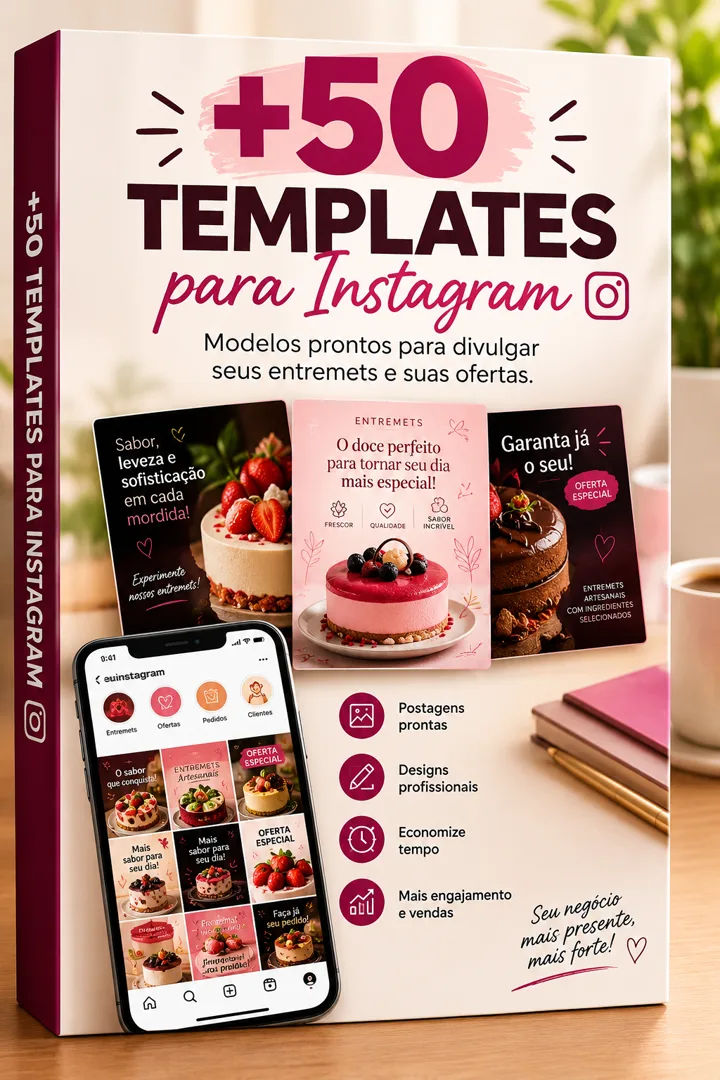Capa dos 50 templates para Instagram